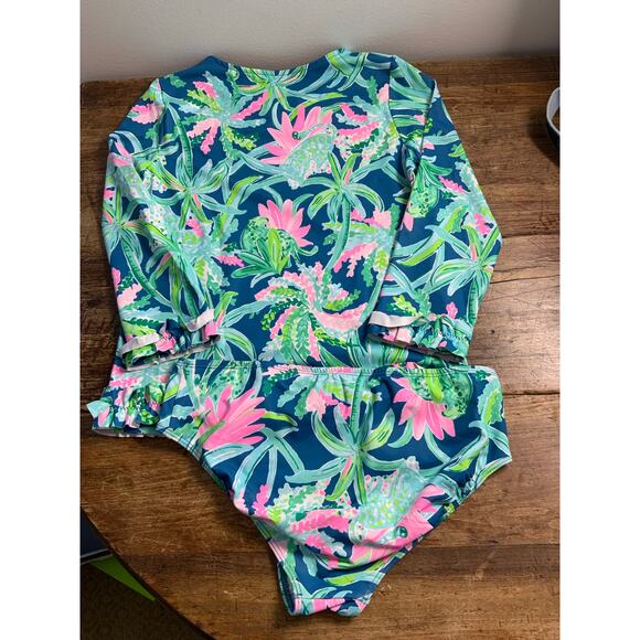 Lilly Pulitzer GIRLS Margo UPF 50+Rashguard Swim Set Sweet Escape‎ - Picture 3 of 3